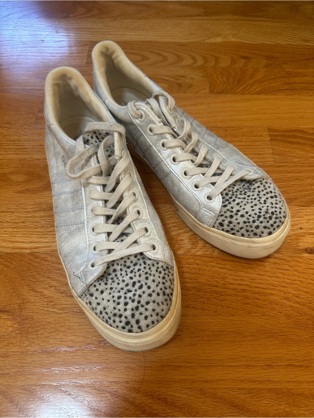 Gola Classics Women’s Orchid II Silver & Cheetah Print Sneakers size 8